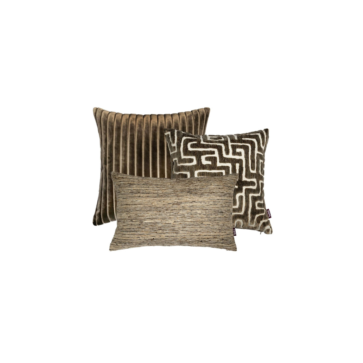 Sierkussencombinatie - Bruin/taupe S